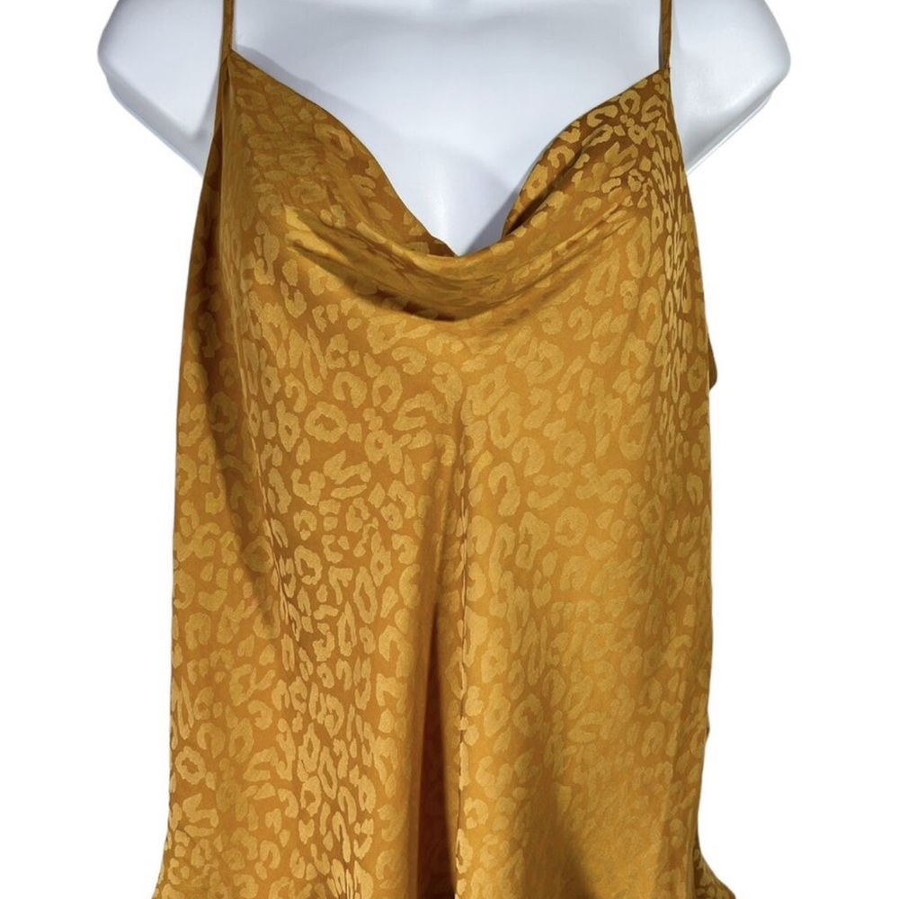 NWT BR Gold Leopard Print Cami Adjustable Straps Unlined Size S